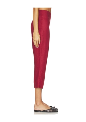 FAITHFULL Valeria Capri Pant in Red. Size M. Also in S, XS, L, XL.