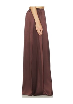 Helsa The Silk Charmeuse Maxi Skirt in Chocolate. Size M. Also in L, S, XL, XS, XXS.