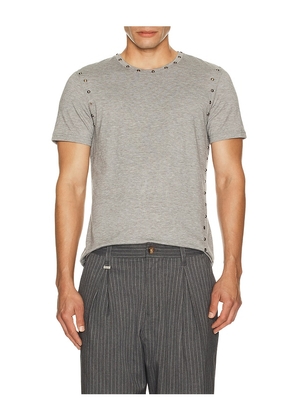 Jaded London Stud Mist Tee in Grey. Size M. Also in L, XL/1X.