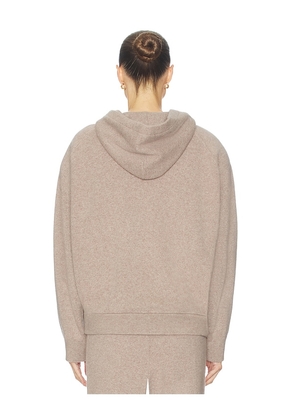 Helsa Saylor Cashmere Knit Hoodie in Taupe. Size S. Also in XS, M, L, XL.