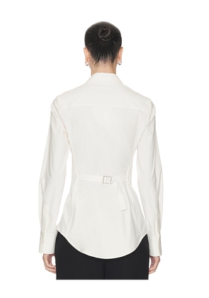 HAELO Cinch Back Shirt in White. Size M. Also in S, XXS, XS.