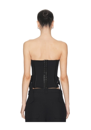 HAELO Interwoven Brace Top in Black. Size M. Also in XS, S, L, XL.