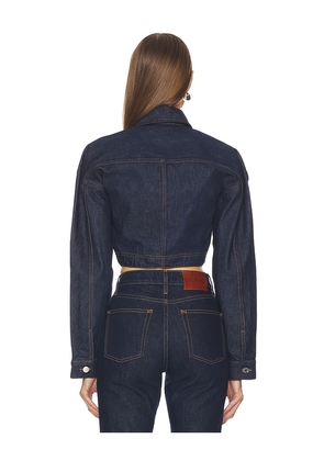 GRLFRND Ella Cropped Jacket in Denim-Dark. Size L. Also in XXS.