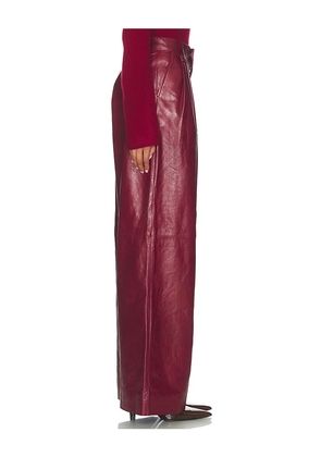 SIMKHAI Kobie Pant in Burgundy. Size 2. Also in 0, 4, 6, 8.