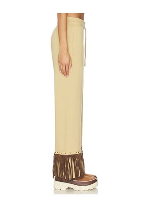 Goldbergh Reign Wide Leg Track Pant in Tan. Size S. Also in M, L.