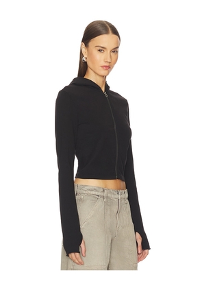GRLFRND Shrunken Zip Hoodie in Black. Size M. Also in S, XXS, XS, L.