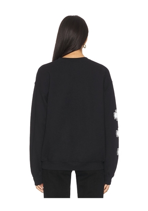 Junk Food Chiefs Glitter Helmet Crew Fleece in Black. Size S. Also in XS.