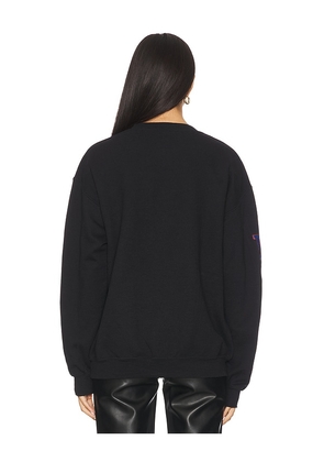 Junk Food Giants Glitter Helmet Crew Fleece in Black. Size XS. Also in S.