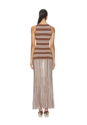FAITHFULL Tore Maxi Dress in Brown. Size M. Also in L, XL.