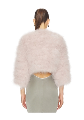 jocelyn Fifi Feather Bolero in Blush. Size M. Also in XS, L, XL.