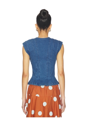Free People Dylan Denim Vest in Blue. Size M. Also in XS.