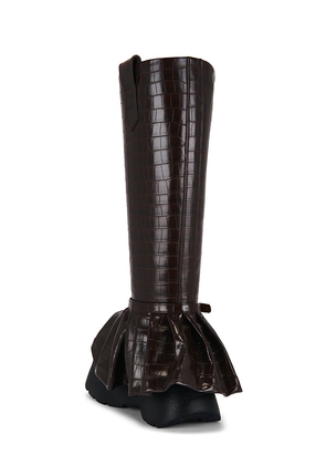 Ganni Kat Platform Boot in Brown. Size 38. Also in 36.