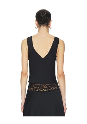 Frankies Bikinis Harper Satin Top in Black. Size M. Also in L.