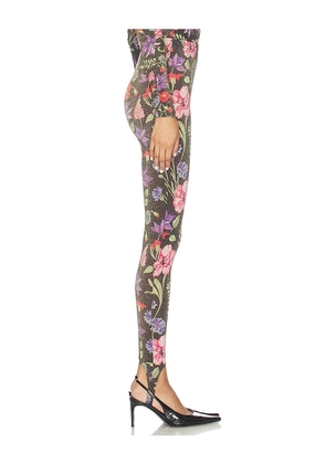 fleur du mal Wildfleur Stirrup Legging in Color Wildflower in Black. Size S. Also in XS.