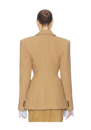 Helsa Italian Wool Blend Blazer in Brown. Size M. Also in XS, S.