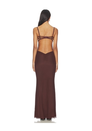 I.AM.GIA Silo Maxi Dress in Chocolate. Size L. Also in XS, S, M, XL.