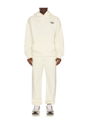 Huega House Icon Hoodie in Cream. Size S. Also in M.