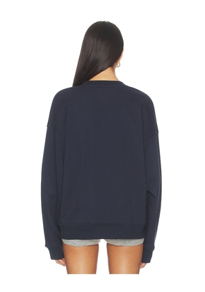 Favorite Daughter The Varsity Embroidered Sweater in Navy. Size L. Also in S, XS, M.
