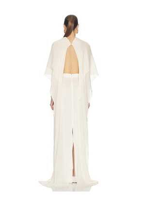 Helsa Mix Media Scarf Dress in Ivory. Size L. Also in M, S, XL, XS, XXS.