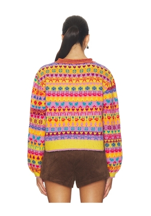 Free People Favorite Things Sweater in Lavender,Orange. Size S. Also in XS, M, L, XL.