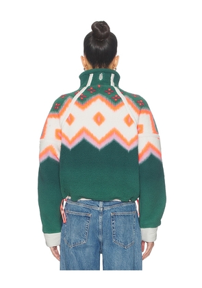 Free People x FP Movement Printed Mountain High Sweater in Green. Size XS. Also in S, M, L.