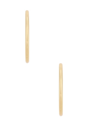 Jennifer Fisher 1 Thread Mini Hoops in Metallic Gold.
