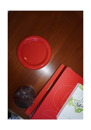 HueGah Home Chub Plate in Red.