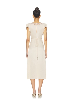 Free People Tied With Joy Midi Dress in Ivory. Size M. Also in XS, S.