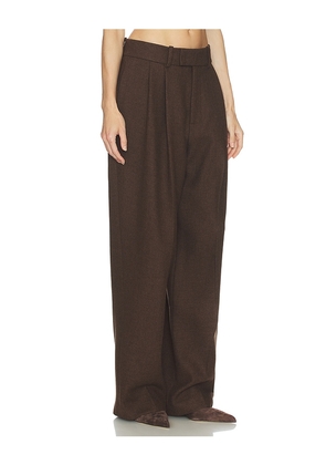 Helsa Italian Wool Blend Extra Full Trousers in Chocolate. Size L. Also in XXS, XS, S, M.