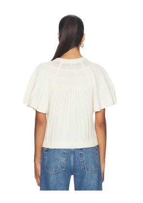 FRAME Flutter Cardi in Cream. Size M. Also in L, XL.