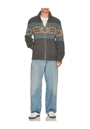 Faherty Surf To Snow Zip Cardigan in Grey. Size S. Also in M, XL/1X.