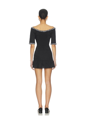 Frankies Bikinis Sweet Dreams Poplin Mini Dress in Black. Size L. Also in S, XS, M.