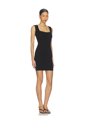 Frankies Bikinis Jules Cable Mini Dress in Black. Size L. Also in S, XXS, XS, M, XL.