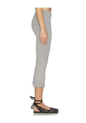 Frankies Bikinis Milo Cloud Knit Capri in Grey. Size L. Also in S, XS, M.