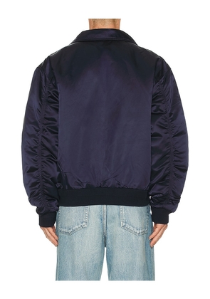 HUF Clothiers Reversible Flight Jacket in Navy. Size M. Also in S.