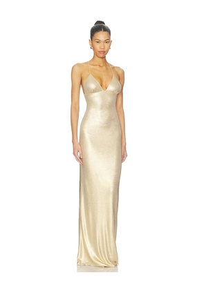 I.AM.GIA Ellery Maxi Dress in Metallic Gold. Size L. Also in S, XXS, XS, M, XL.