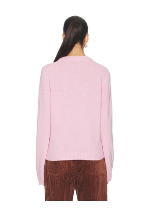 Ganni Graphic Wool Sweater in Pink. Size S. Also in XS, L.