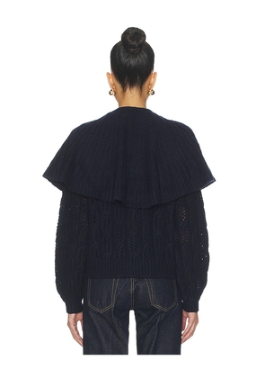 FRAME Cape Sweater in Navy. Size M. Also in XS, S, L.