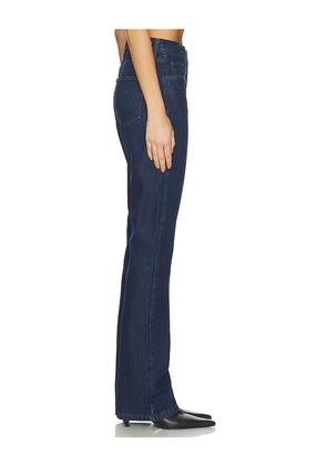 Favorite Daughter The Valentina Super High Rise Boot in Blue. Size 24. Also in 23, 25, 26, 27, 28, 29, 30.