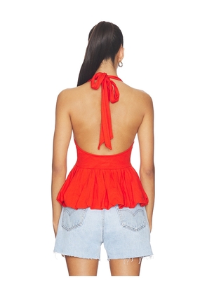 Free People x Free-est Paige Top In Tangerine Tango in Burnt Orange. Size L. Also in XS, S, M, XL.