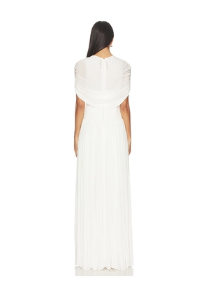 SIMKHAI Nancie Cape Dress in Ivory. Size 10. Also in 4, 6.