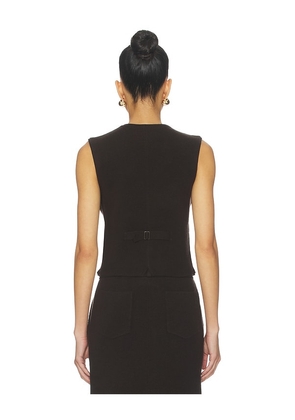 Guest In Residence Tailored Vest in Brown. Size M. Also in XS, S, L.