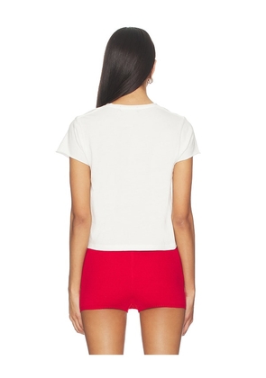 Junk Food New York 97 The Vintage Baby Tee in White. Size M. Also in XS, L.