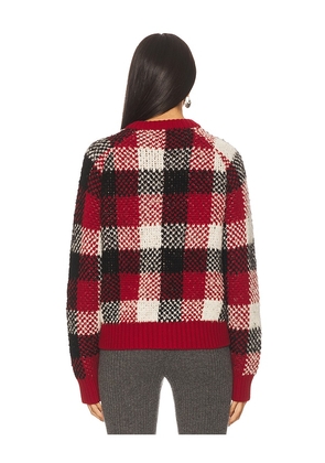Guest In Residence Buffalo Plaid Cardigan in Red. Size M. Also in XS, S, L, XL.