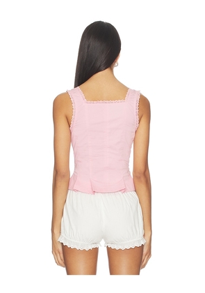 Free People Bridgette Corset Top in Pink. Size XS. Also in M, L, XL.