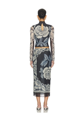Free People x REVOLVE Shadow Printed Set in Navy. Size M. Also in S.