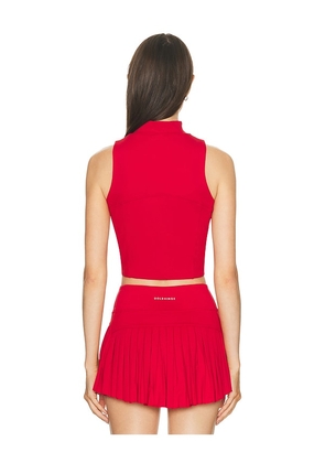 Gold Hinge Day To Night Quarter Zip Top in Red. Size M. Also in S, XS, XL.