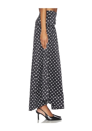 Ganni Printed Double Satin Corset Skirt in Black,White. Size 36. Also in 38, 42.