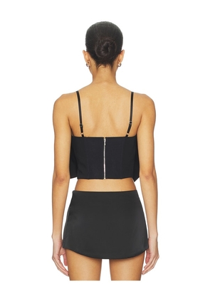 fleur du mal Blair Bow Top in Black. Size S. Also in XS, M.