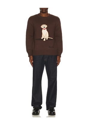 House of Sunny The Labrador Sweater in Brown. Size M. Also in S, L, XL/1X.